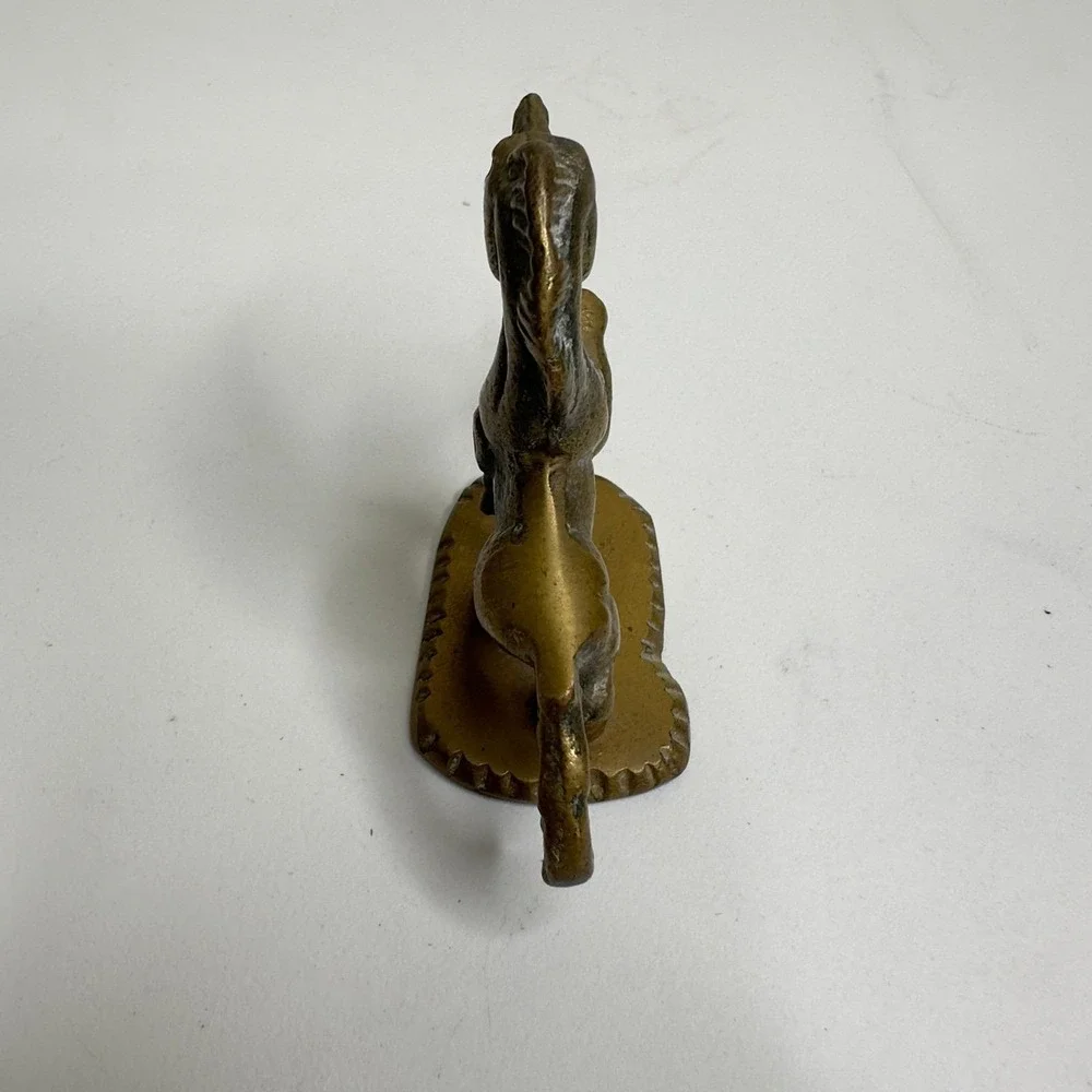 Brass Unicorn Figurine Mythical Creature Home Decor Table Accent Small